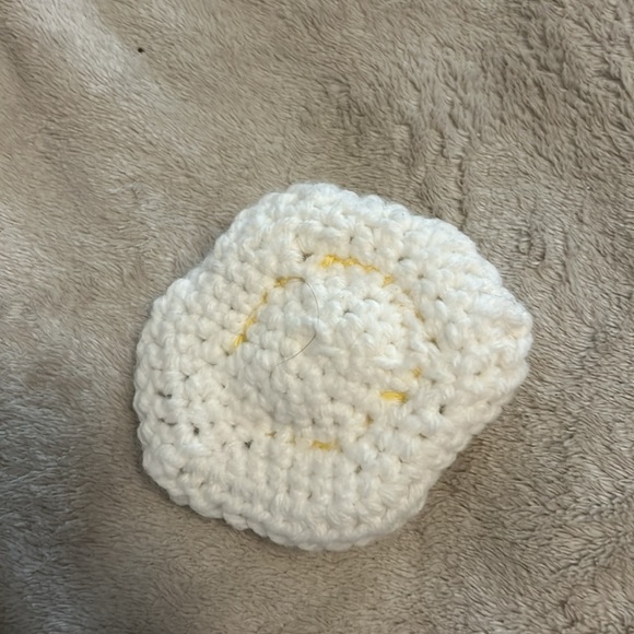 Handmade Crochet Fried Egg Stuffy - Picture 3 of 4